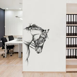 Creative Black and White Horse Wall Stickers (1pc)