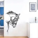 Creative Black and White Horse Wall Stickers (1pc)