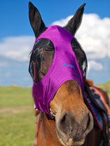 Pamplona Purple Menjo Outdoors Elastic Horse Fly Mask with Ears for Cobs Arabians Most Morgans and Some Quarter Horses. Small-Headed Horses Horses Under 15 Hands high