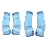 Horse Fly Boots - Fly Horse Boots Perfect for Equine Leg Wraps and Maximum Horse Fly Protection Set of 4 (Light Blue Pony)