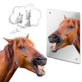 Sukh Horse Mirror Horse Stall Mirror - Safe Acrylic Mirrors Sheet Horse Toy Balls Non Glass Shatterproof Horse Toys for Stable Barn Stall Toy Entertainment(16.92 x 12.99 Inch)