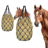 NVAAV Slow Feed Hay Nets for Horses 2PCS 42" Length with 2" Holes Hay Net Holds 3-5 Flakes Chew-Resistant Polyester Fiber Material for Horses and Goats