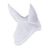 HORZE Marquess Crochet Horse Ear Bonnet | Sound Dampening Fly Protection - White - Horse