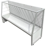 BUYYAH 5 Ft Pasture Hay Feeder Heavy Duty Galvanized Steel Livestock Hay Feeder Outdoor Pasture Feeder for Sheep Goats Pony and Miniature Horses