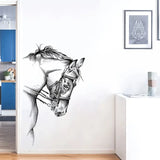 Creative Black and White Horse Wall Stickers (1pc)