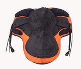 Treeless Synthetic Horse Saddle with Girth Orange Size 13" to 18"