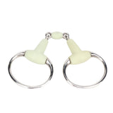 Pssopp Horse Mouth Bit Sturdy and Durable Horse Snaffle Roller Apple Flavor Horse Mouth Snaffle Bit Loose Ring Snaffle O Ring for Equestrian Supplies