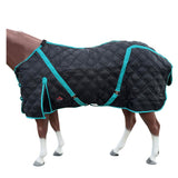 HILASON Western Horse Stable Blanket Quilted | Horse Blanket | Horse Blankets for Winter | Water Resistant Stable Blankets for Horses | Blankets for Horses | Black | 75 Inches