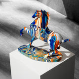 Nordic Art Ceramic Camouflage High-End Horse Ornaments