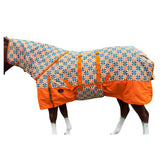 HILASON 1200D Winter Waterproof Poly Horse Hood Turnout Neck Blanket Belly Wrap Floral Motif | Horse Blanket | Horse Turnout Blanket | Waterproof Turnout Blankets for Horses