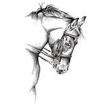 Creative Black and White Horse Wall Stickers (1pc)