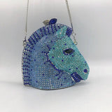Horse Head Diamond Inlaid Dinner Jewel Bag