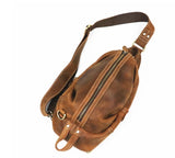 Crazy Horse Leather Crossbody Travel Bag