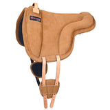 HILASON Horse Bareback Saddle Pad Anti Slip Base Suede Leather Tan | Baretek Bareback Riding Pad | Baretek Bareback Pad for Horses | Baretek Bareback Pad