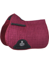 Harrison Howard All-Purpose Saddle Pad Suede Saddle Pad for Horses Use During Everyday Riding - Burgundy