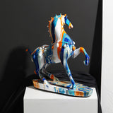 Nordic Art Ceramic Camouflage High-End Horse Ornaments