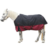 LEAFOREST 1200D Horse Blanket Waterproof Breathable Turnout (no Filling) Standard Neck Horse Sheet Black Red 72IN