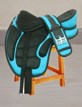 Treeless Synthetic Horse Saddle with Girth & Stirrups 13 to18 inch