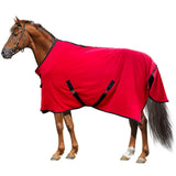 Horse Cooler Polar Fleece Horse Cooler Blankets for Horses Cooling Moisture Wick Blanket After Exercise or Bath (Red78in)