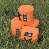 HackFond Horse Polo Leg Wraps 10 Long Fleece Polo Wraps for Horses Set of 4 Horse Leg Bandages Stable Supplies Equestrian Boots Horse Leg Protection Orange